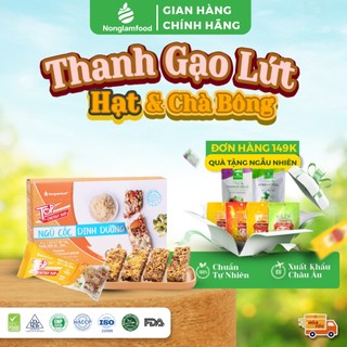  Thanh gạo lứt năng lượng ngũ cốc Hạt và Chà Bông Nonglamfood hộp 8 thanh136g Hỗ trợ ăn kiêng 