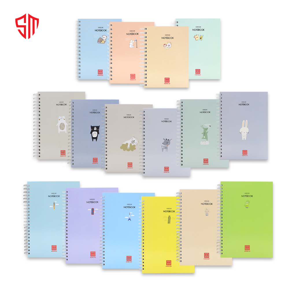 Sổ lò xo kép A5/B5/A4 bìa cứng 200 - 400 trang kẻ ngang Hồng Hà Exercise Notebook - 4006/4007/4008/4