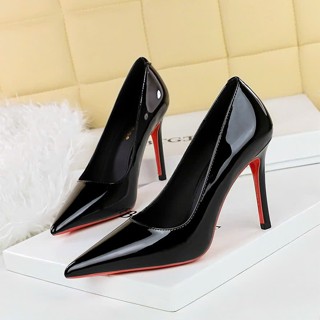 8351 GIÀY CAO GÓT ĐẾ ĐỎ BIGTREE HÀNG CAO CẤP BASIC DA BÓNG CAO 10CM