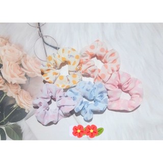 Dây cột tóc scrunchies nhiều họa tiết dễ thương