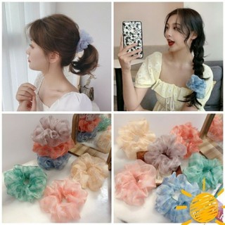Dây cột tóc scrunchies nhiều họa tiết dễ thương