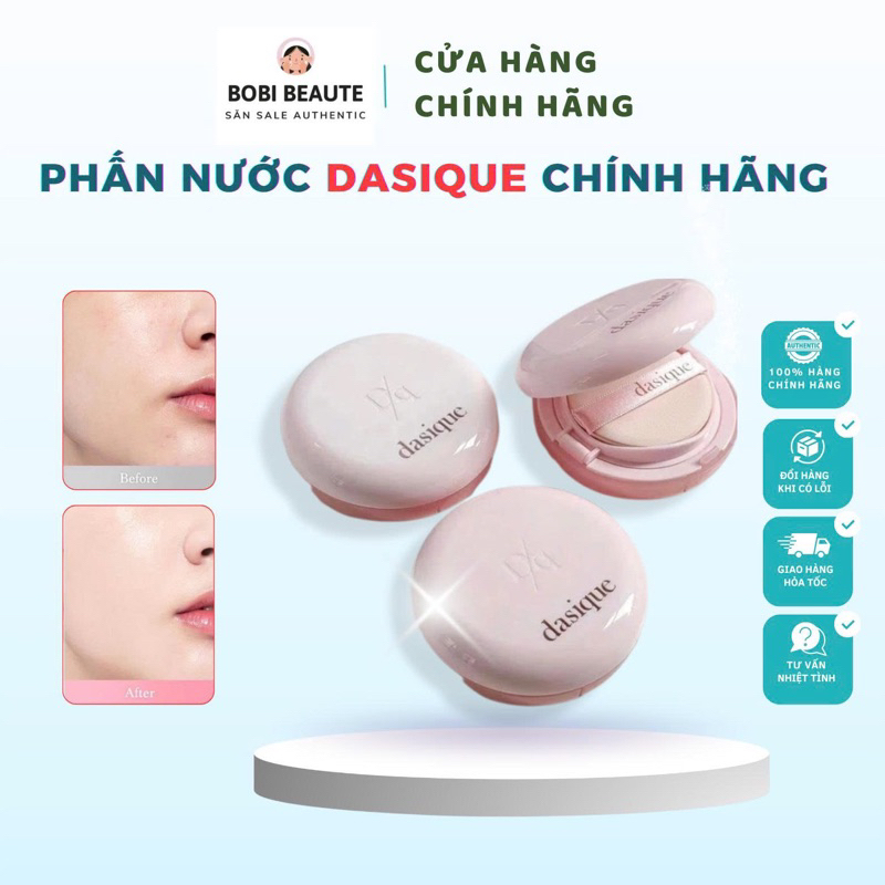 [HÀNG SALE ĐỦ BILL] Cushion DASIQUE Water Dewy Gel SPF50+ PA++++ 15g Phấn nước Dasique CHÍNH HÃNG