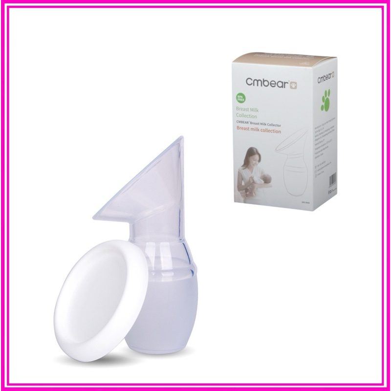 Cốc hứng sữa Cmbear, phễu hứng sữa Cmbear silicon cao cấp kèm nắp đậy tiện lợi