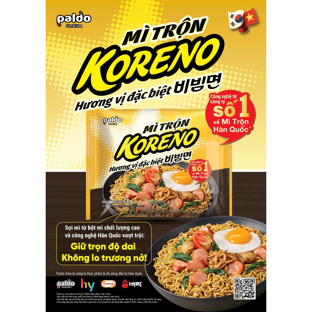1 THÙNG 40 GÓI MÌ TRỘN HƯƠNG VỊ ĐẶC BIỆT - TOKBOKKI - VỊ SƯỜN BÒ - KORENO - PALDO