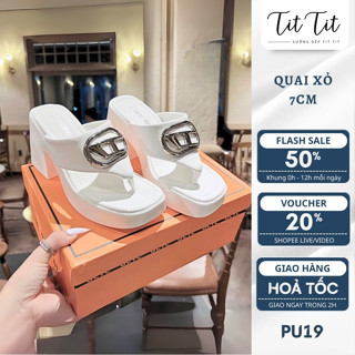  dép kẹp đế đúc pu chiều cao 7 phân nhẹ tênh PU19 