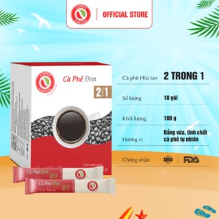  Cà phê hoà tan đen 2in1 - Black Coffee hộp 180g - Đắng vừa tinh chất cà phê tự nhiên - Copen Coffee 