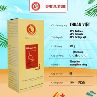  Cà phê rang xay Thuần Việt hộp 500g - Rang vừa - Đắng đậm hương thơm nồng hậu vị sâu - Pha phin - Copen Coffee 