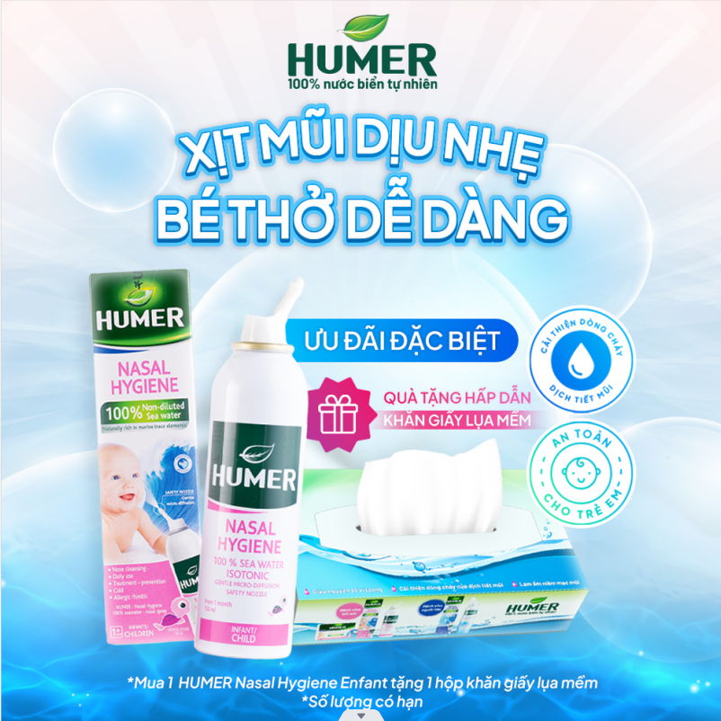 [QUÀ TẶNG KHÔNG BÁN] Combo 2 Hộp khăn giấy lụa Humer mềm mại thấm hút tốt