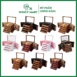   Hàng Cao Cấp  Tủ Rương Gỗ Đựng Trang Sức Mở Cánh 2 Bên 4-5-6 Tầng Đựng Ngọc Cẩm Thạch Đá Quý Cao Cấp - Wincy Mart 