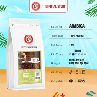  Cà phê hạt Arabica gói 1kg  Q  - Rang mộc nguyên chất - Đắng nhẹ chua thanh hậu ngọt - Pha máy pha phin - Copen Coffee 