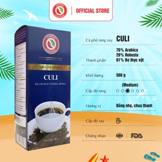  Cà phê rang xay hiệu Culi hộp 500g - Rang vừa - Đắng nhẹ chua thanh - Pha phin - Copen Coffee 
