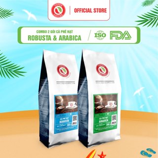  COMBO 2 GÓI Cà phê hạt Arabica và Robusta nguyên chất Copen Coffee 200G Gói - pha máy espresso pha phin truyền thống 