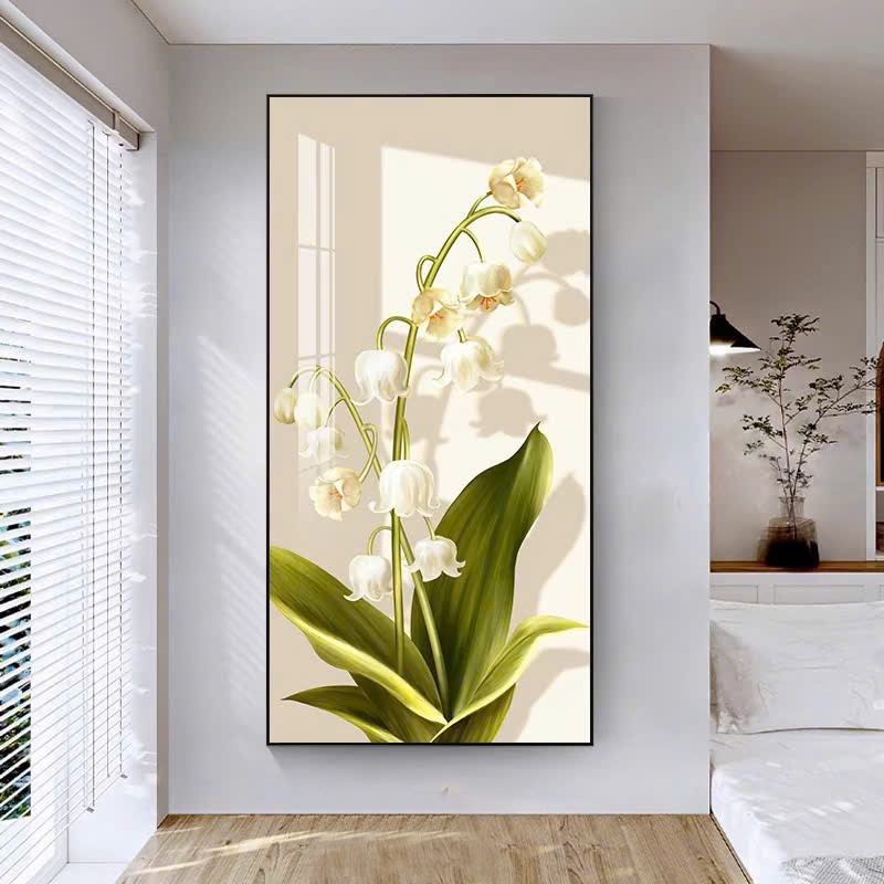 Tranh canvas Tranh treo tường Tranh hoa lá Tranh hoa linh lan Tranh decor phòng khách, phòng ăn, hàn