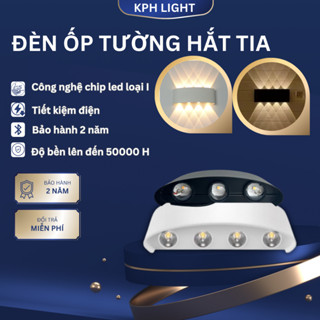 Đèn LED ốp Tường 2 Đầu hắt 6 Tia 8 Tia Ánh Sáng Treo Tường Ngoài Trời Trang Trí Cầu Thang Ban Công- Đèn hắt tia cao cấp