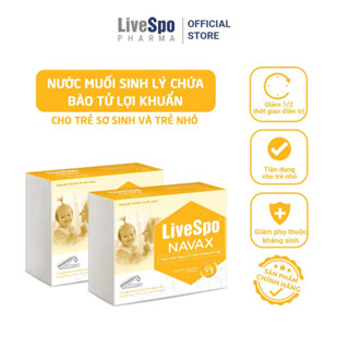 Combo 2 hộp Nhỏ mũi giúp giảm viêm mũi, nghẹt mũi cho trẻ em - LiveSpo Navax sơ sinh (Hộp 5 ống)