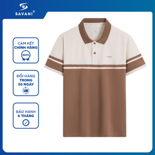 Áo Thun Polo Nam SAVANI Cao Cấp, Áo Thun Nam Có Cổ, Phối Màu Thanh Lịch, Chất Cotton Mềm Mại MPS220S5