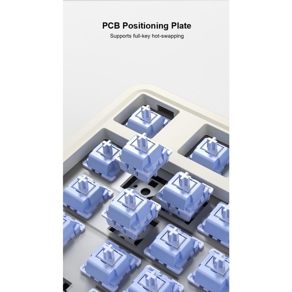 Bàn phím cơ Aula Au75 - 3 mode kết nối - Mạch xuôi - Led RGB - Núm vặn - Có app tùy chỉnh | BigBuy360 - bigbuy360.vn