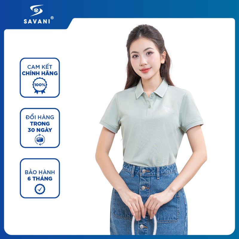 Áo Polo Nữ SAVANI Thời Trang, Chất Vải Mềm Mại, Màu Sắc Pastel Nhẹ Nhàng, Thanh Lịch WPS346S4