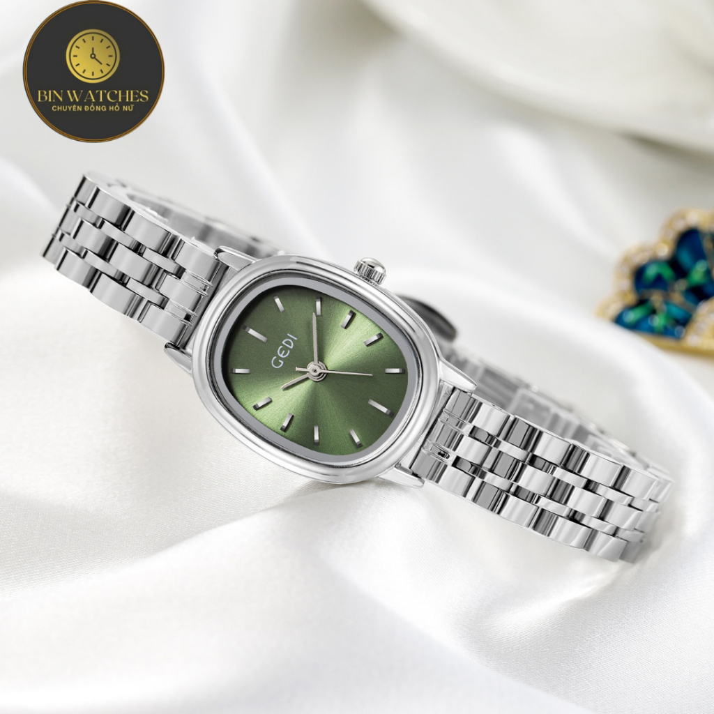 Đồng Hồ Nữ GEDI 51083 Mặt Tròn Dây Thép Chống Nước 3ATM