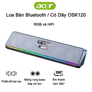 Loa Thanh Soundbar Bluetooth / Có Dây Acer Có Đèn RGB Loa Máy Tính Gaming - Màu đen