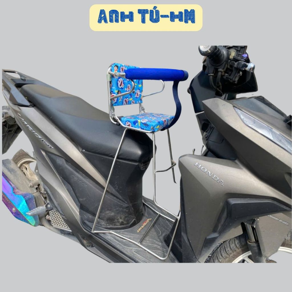 Ghế ngồi xe máy cho bé có tựa.Ghế xe máy cho bé các dòng xe Vision,Lead,Sh,Vario,Jannus