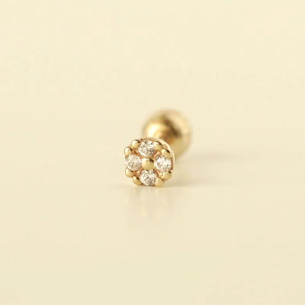 Bông tai vàng 14k - NORA Jewelry - Tiny Circle Piercing 4041