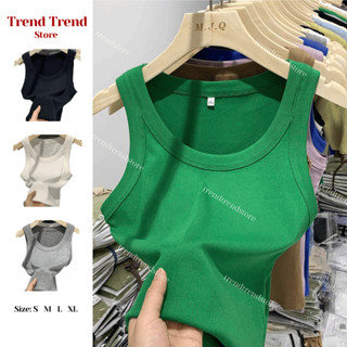Áo Ba Lỗ Nữ Thun Tăm Lạnh TankTop Ôm Dáng Mềm Mại Thoáng Mát Áo 2 Dây Bản To _ TREND TREND STORE