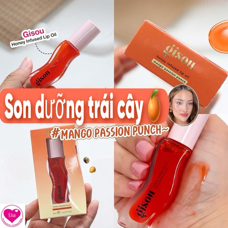 [MẪU MỚI] Son dưỡng dạng dầu có màu Gisou Honey Infused Hydrating Lip Oil