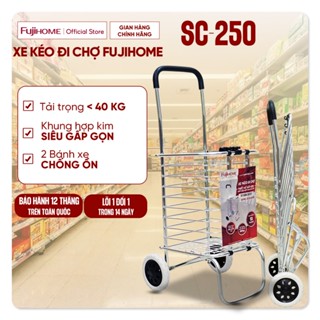 Xe kéo đi chợ siêu thị gấp gọn 2 bánh ADVINDEQ, giỏ kéo hàng có bánh xe xếp gọn chính hãng bảo hành 12 tháng