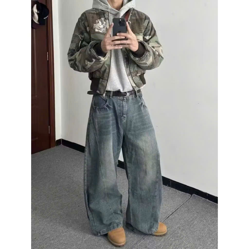 Quần Dài Jeans Ống Bí Thời Trang Nam Nữ Phong Cách StreetWear, Quần Jean Ống Cong Form Rộng | BigBuy360 - bigbuy360.vn