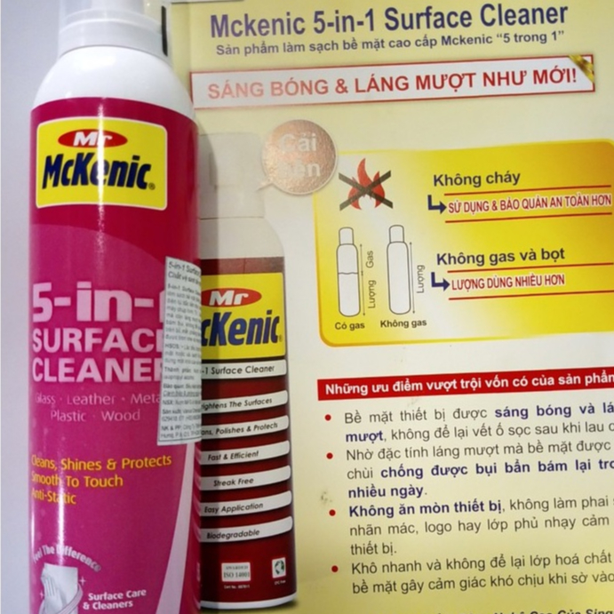 Chai vệ sinh bề mặt Mr. McKenic 5-in-1_Surface Cleaner