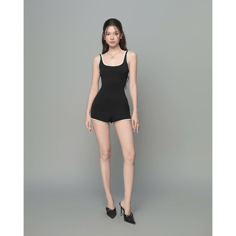 RUBIES Misa Jumpsuit - Playsuit Nữ Vải Thun Dáng Ngắn 2 Dây Cổ U | BigBuy360 - bigbuy360.vn