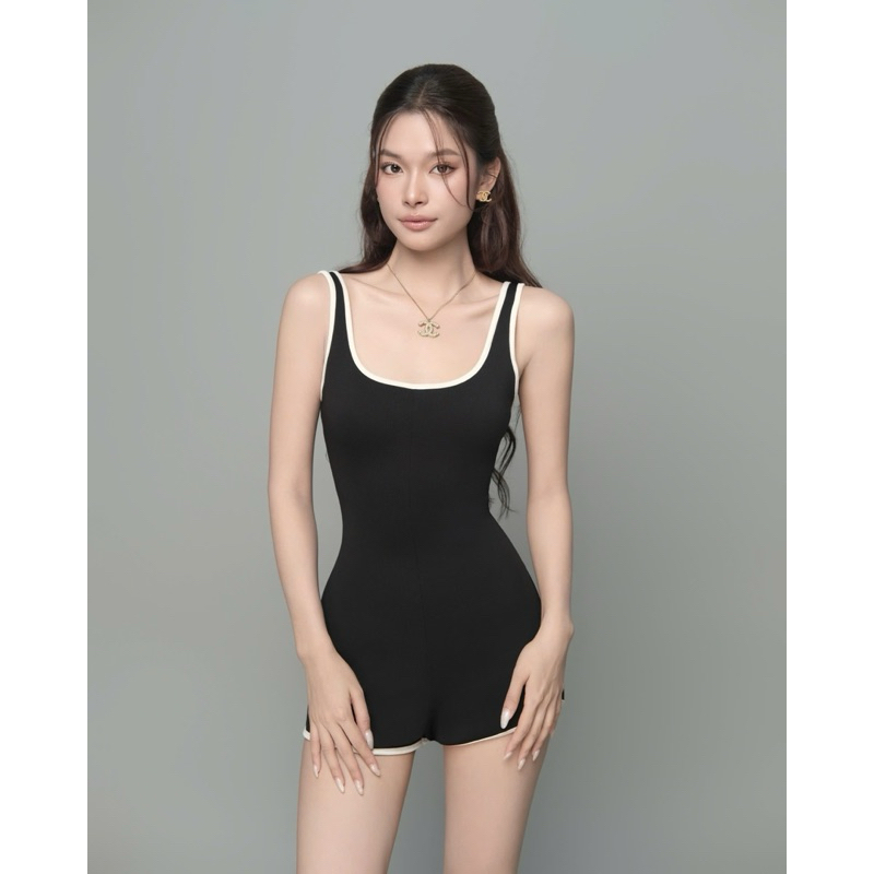 RUBIES Misa Jumpsuit - Playsuit Nữ Vải Thun Dáng Ngắn 2 Dây Cổ U | BigBuy360 - bigbuy360.vn