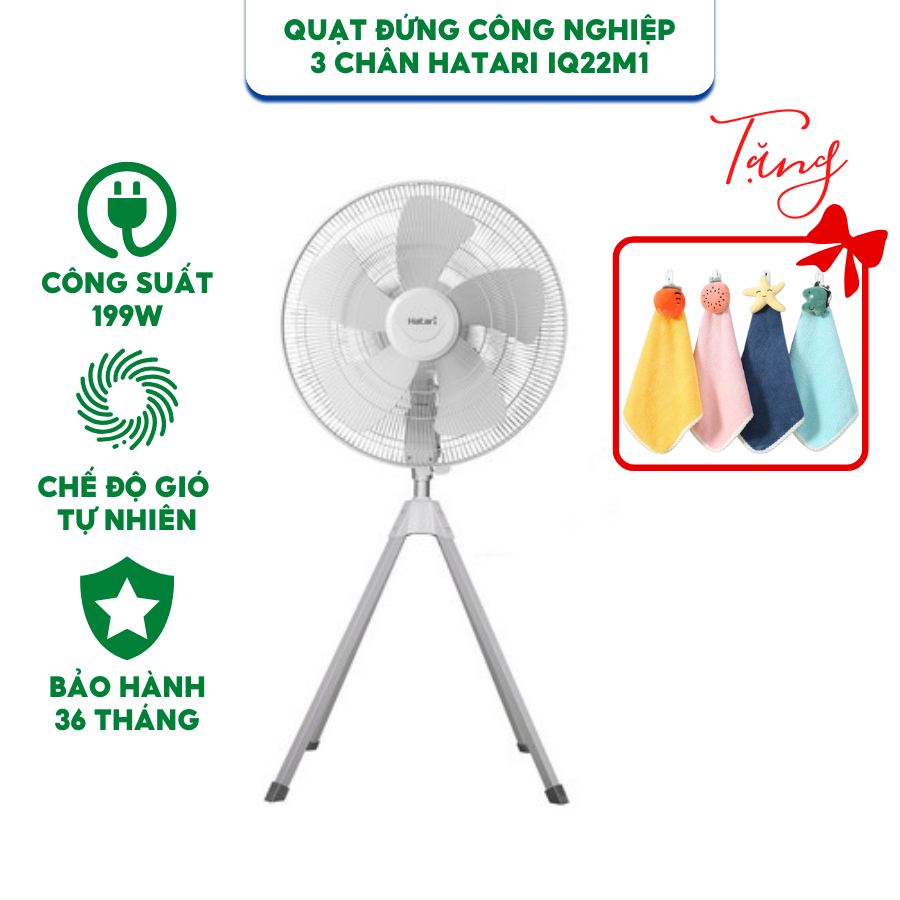 Quạt đứng công nghiệp 4 chân Thái Lan HATARI IQ22M1 - Hàng chính hãng bảo hành 36 tháng