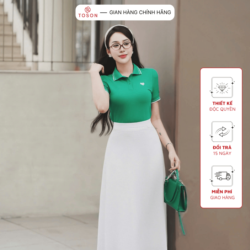 Áo polo cổ bổ trụ thấm hút tốt, tôn dáng thanh lịch TOSON FASHION – Thời trang thiết kế công sở nữ