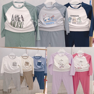 Bộ quần áo dài hãng Jinro Vải modal tăm organic mềm mại cho bé trai bé gái từ 9m đến 4y