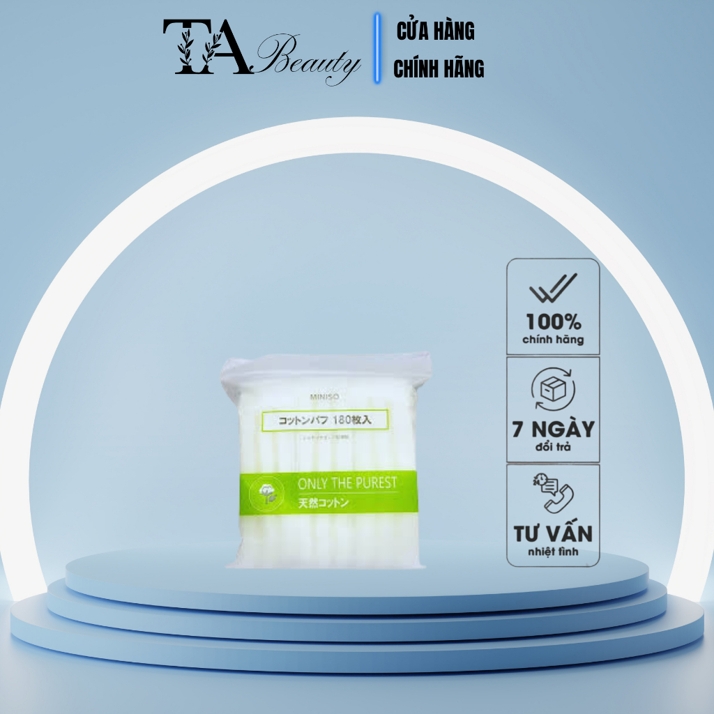 BÔNG TẨY TRANG MINISO 180 MIẾNG