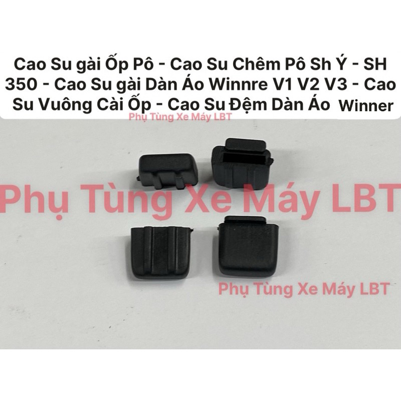 (10 Cái) Cao Su Gài Ốp Pô - Cao Su Ca Pô Sh Ý - Sh 350 - Cao Su Gài Dàn Áo - Cao Su Vuông Cài Ốp Win