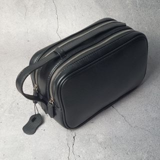 [Da thật] Túi golf nam da bò thật; Clutch cầm tay nam CL160LEA (Đen) - 100% da thật, Bảo hành 3 năm