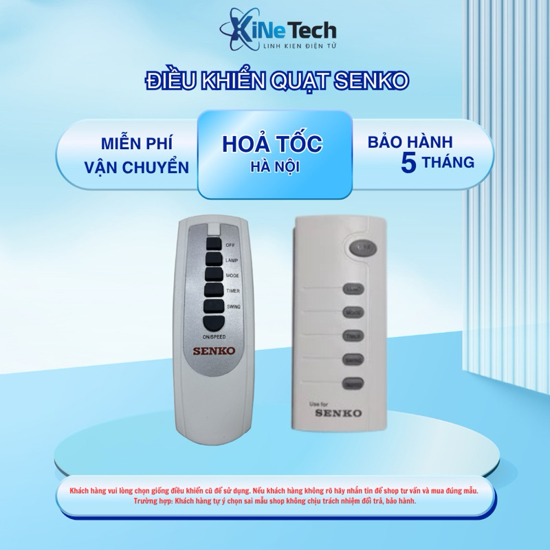 Remote Điều Khiển Quạt Cây - Quạt Treo Tường Senko ( Loại Mới Và Loại Cũ )