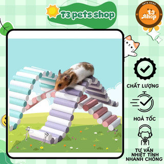 thang gỗ tạo cảnh, phân khu dành cho hamster, đuôi mập - T3 PETS SHOP