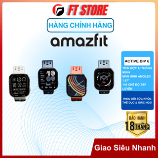 Đồng hồ đeo tay thông minh Amazfit Bip 6, Màn hình AMOLED 1.97'', pin 340mAh, 140 chế độ thể thao, theo dõi sức khoẻ