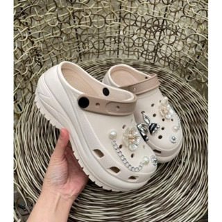 Dép Sandal Bánh Mì Cross Nữ Thời Trang Đế Cao Độn 7cm Êm Chân Kèm Cham Trang Trí Dễ Thương Phong Cách Hàn Quốc