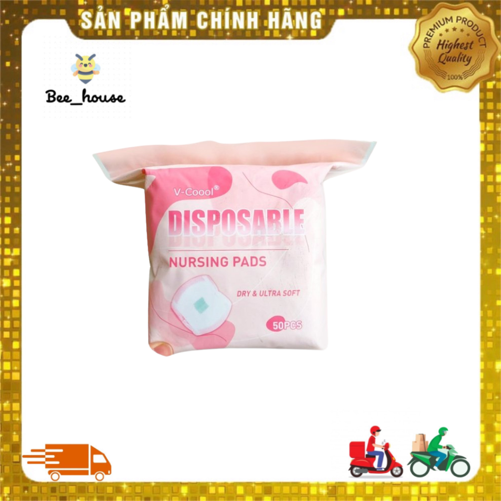 Lót thấm sữa Vcoool 50 miếng -  Bee house