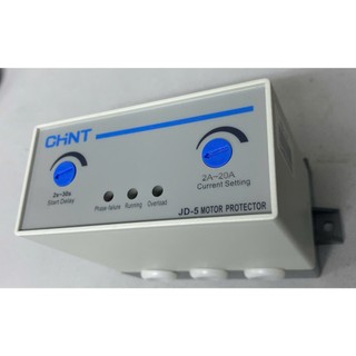 (Chint) Rơle bảo vệ dòng điện động cơ 3pha 380VAC CHINT JD-5 dải 2-20A điện áp nguồn nuôi 220V,380V  chất lượng cao hãng