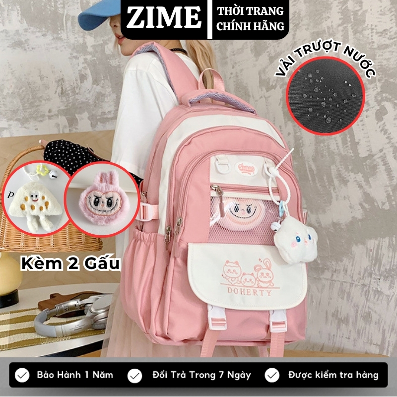 Balo nữ đi học thời trang hàn quốc,cặp sách đi học nữ dễ thương, Balô cấp 1 cấp 2 chống nước đựng la