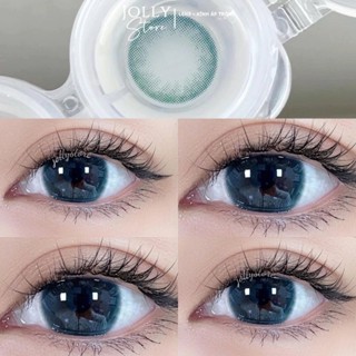   6M  Lens Kính áp tròng 445 Green JOLLY STORE không giãn 14.0mm LUNA EYES 