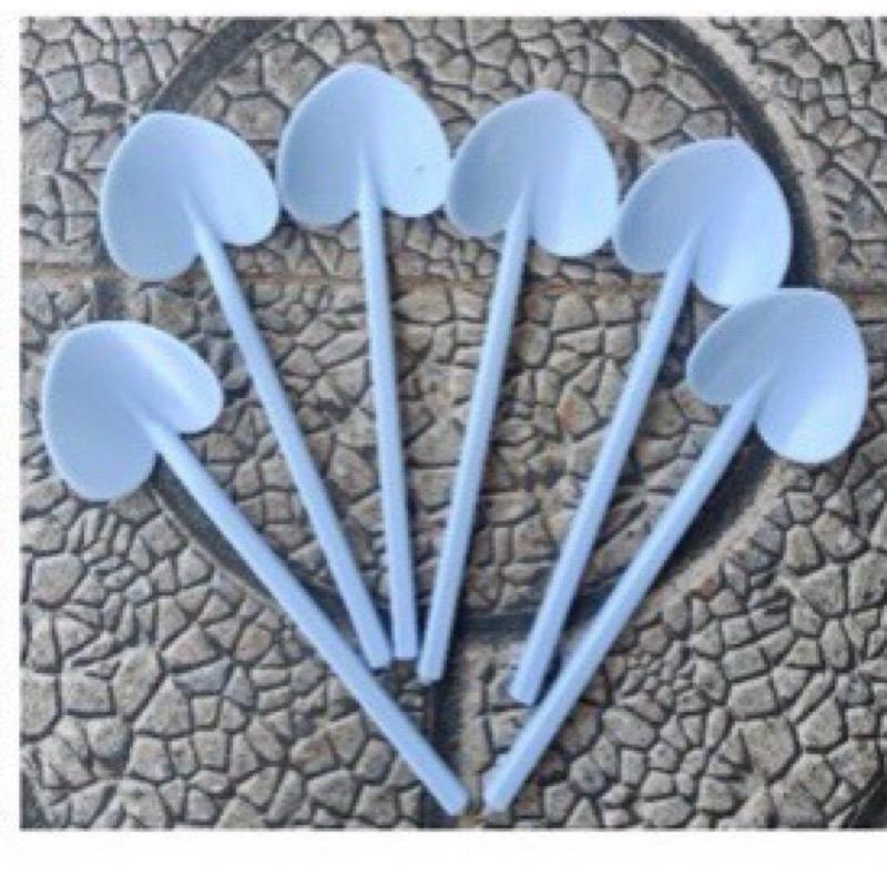 Combo 50 muỗng múc kem/ muỗng múc bột/ xẻng tim/ màu xanh dương/ muỗng dài 12cm