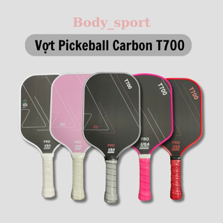 Vợt Pickleball Carbon T700 ( loại 1) mặt vợt phủ carbon khối lượng siêu nhẹ mặt nhám bám bóng