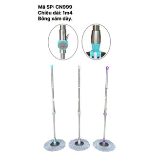 Cây Lau Nhà 360 Độ Inox - Thân Cây Dài 1m4 Siêu Bền Siêu Nhẹ